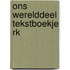 Ons werelddeel tekstboekje rk