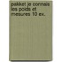 Pakket je connais les poids et mesures 10 ex.