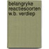 Belangryke reactiesoorten w.b. verdiep