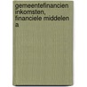 Gemeentefinancien inkomsten, financiele middelen A door Onbekend