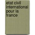 Etat civil international pour la France
