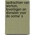 Opdrachten van werken, leveringen en diensten voor de OCMW' s