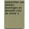 Opdrachten van werken, leveringen en diensten voor de OCMW' s door J.M. Leboutte