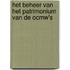 Het beheer van het patrimonium van de OCMW's