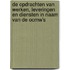 De opdrachten van werken, leveringen en diensten in naam van de OCMW's