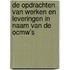De opdrachten van werken en leveringen in naam van de OCMW's