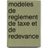 Modeles de reglement de taxe et de redevance