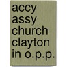 Accy assy church clayton in o.p.p. by Brassington
