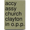 Accy assy church clayton in o.p.p. door Brassington