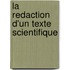 La redaction d'un texte scientifique