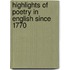 Highlights of poetry in English since 1770