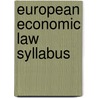 European economic law syllabus door Stuyck