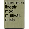Algemeen lineair mod multivar. analy by Vandebroek