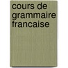 Cours de grammaire francaise door Verluyten