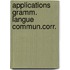 Applications gramm. langue commun.corr.