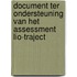 Document ter ondersteuning van het assessment LIO-traject