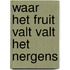 Waar het fruit valt valt het nergens