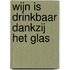 Wijn is drinkbaar dankzij het glas