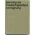 Planning als maatschappelyke vormgeving