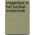 Vragenlyst in het sociaal onderzoek