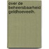 Over de beheersbaarheid geldhoeveelh.