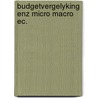 Budgetvergelyking enz micro macro ec. door Koopmans
