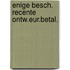 Enige besch. recente ontw.eur.betal.