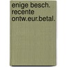 Enige besch. recente ontw.eur.betal. door Breedveld