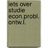 Iets over studie econ.probl. ontw.l.