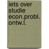 Iets over studie econ.probl. ontw.l. door Linneman