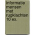 Informatie mensen met rugklachten 10 ex.