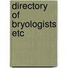 Directory of bryologists etc by Gradstein