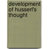 Development of Husserl's Thought door de Boer, Th.