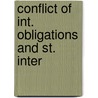 Conflict of int. obligations and st. inter by Steven H. Kim
