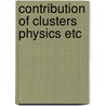 Contribution of clusters physics etc by Unknown