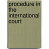 Procedure in the international court door Rosenne