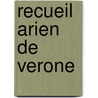 Recueil arien de verone door Gryson