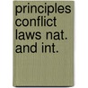 Principles conflict laws nat. and int. door Lipstein