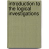 Introduction to the Logical Investigations door Husserl, Edmund