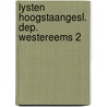 Lysten hoogstaangesl. dep. westereems 2 door Winter