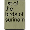 List of the birds of surinam door Haverschmidt