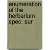 Enumeration of the herbarium spec. sur door Amshoff