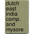 Dutch east india comp. and mysore