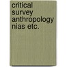Critical survey anthropology nias etc. by Suzuki