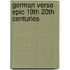 German verse epic 19th 20th centuries