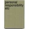 Personal responsibility etc door Thorneycroft