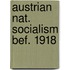 Austrian nat. socialism bef. 1918