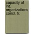 Capacity of int. organizations concl. tr.