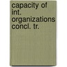 Capacity of int. organizations concl. tr. door Chiu