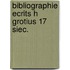 Bibliographie ecrits h grotius 17 siec.